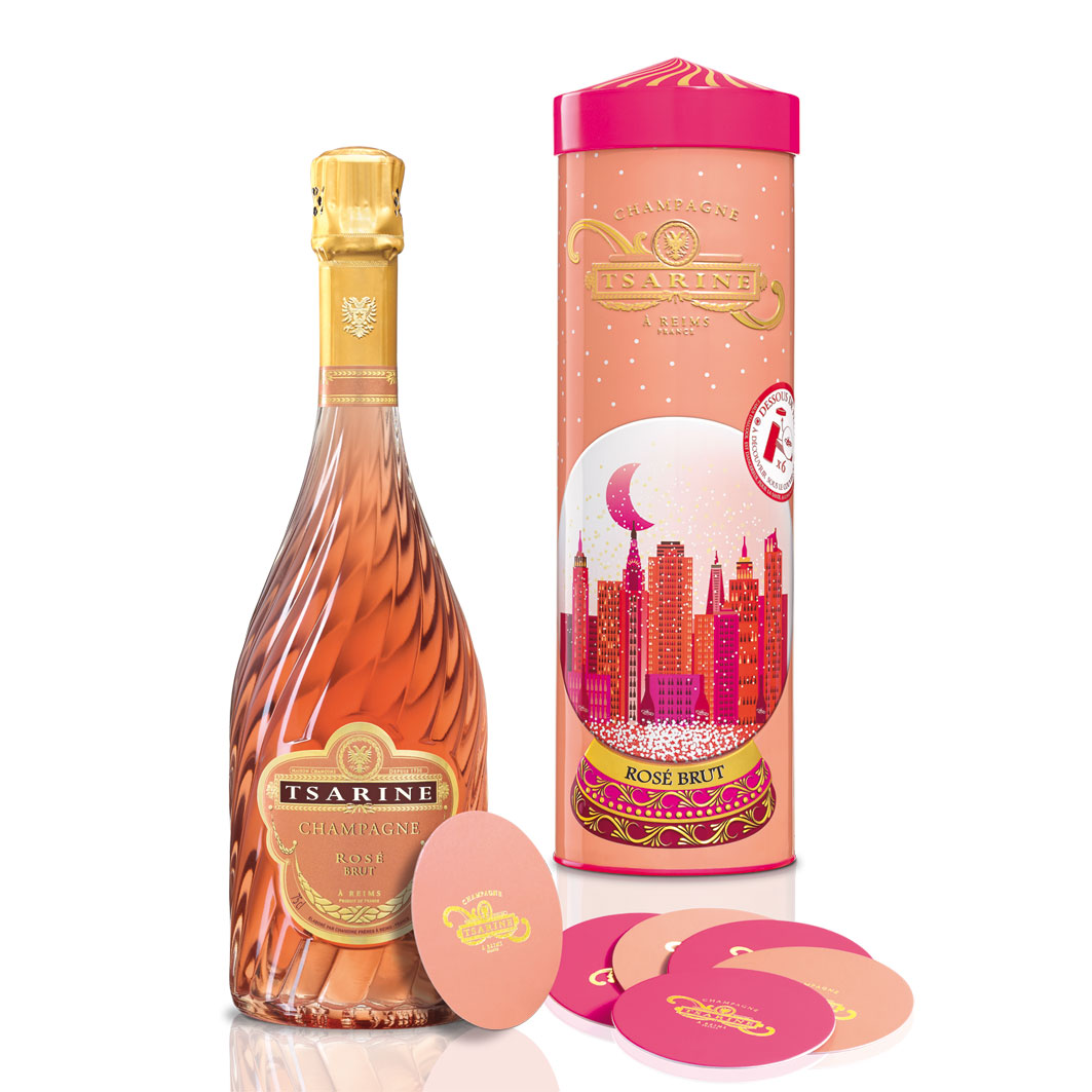 Tsarine Rose NV 75cl Champagne Tin Gift Set